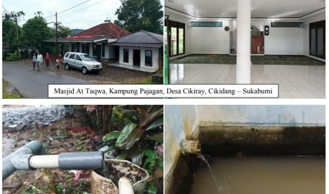 Alirkan Air untuk Masjid At Taqwa Kampung Pajagan Kec. Cikidang, Sukabumi