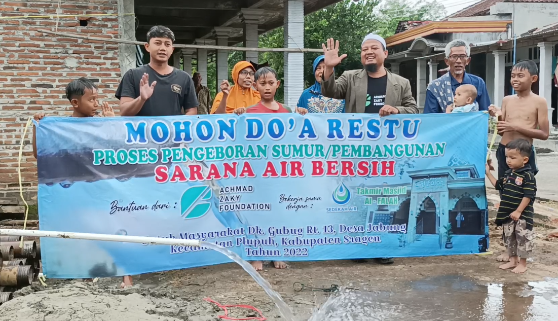 Sedekah Air untuk Masjid Al-Huda dan Warga Kampung Gubug, Jabung, Plupuh, Sragen, Jawa Tengah